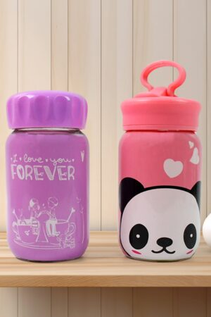 Outdoor Sport Glass Water Bottle (340 ML / 1 Pc / Mix Design)