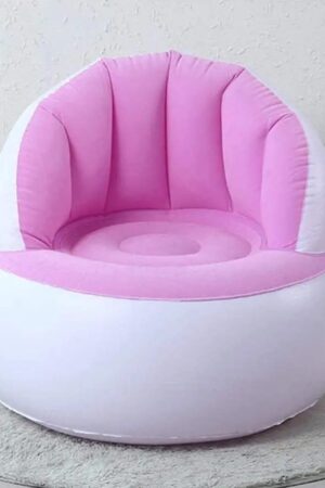 Kids inflatable sofa chair with backrest & Foot Air Pump with Hose (1 Set / 85x74 Cm Approx)