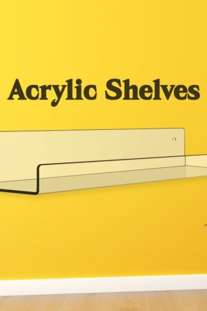 Acrylic Shelves, Clear Shelves Wall Mounted (38×11 Cm / 1 pc / With 2 Screw)
