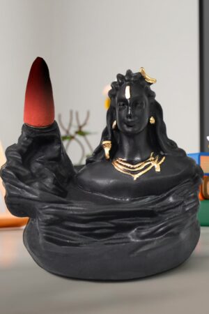 Adiyogi Shiva Backflow Smoke Fountain Incense Holder Burner (1 Pc)
