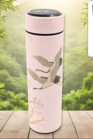 Printed Smart Vacuum Insulated Water Bottle with LED Temperature Display (1 Pc / 500 ML Approx / Multicolor)