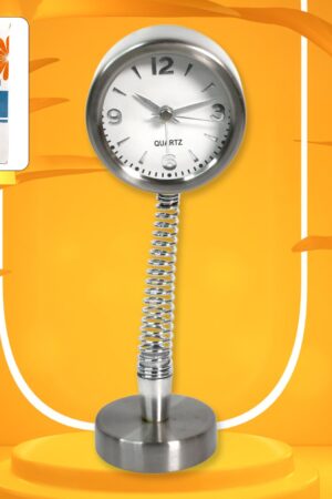 Alarm Clock on a Spring Extra Large, Silver Dial (1 Pc)
