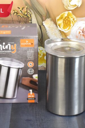 Multipurpose Stainless Steel Airtight Containers with See Through Lid (1 Pc / 1000 ML)