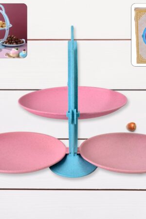 Foldable Fruit Plate Candy Dish | Multi Use Mirror Shape Dried Fruit Tray (1 Set)
