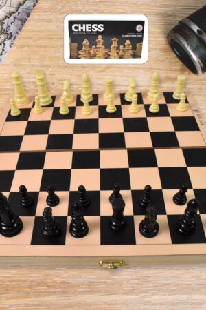Folding Wooden Chess Board Set (30 × 30 Cm / 1 Set)
