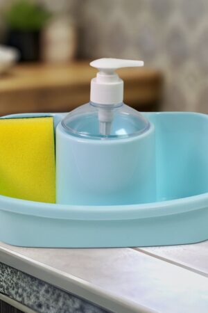 3 in 1 Hand wash Liquid Soap Dispenser with Sponge Holder (1 Set)