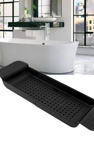 Retractable Bath Caddy, Retractable Bathtub (78 Cm Long Adjust / 1 Pc / With Brown Box)