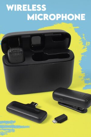 Wireless Microphones, Collar Mic for All Smart Phone / Type-C  (1 Set)