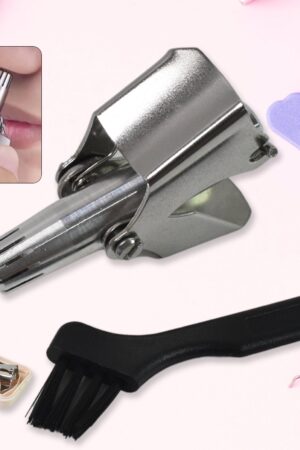 Nose Hair Clipper, Stainless Steel Hair Remover (1 Pc / With Brush & Plastic Case)