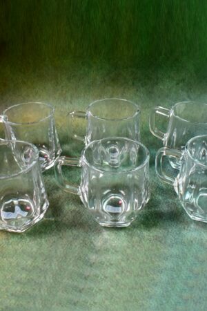 Glass Coffe & Tea Cup / Mug Enjoy Your Drink in Style (6 pcs Set / 300 ML)