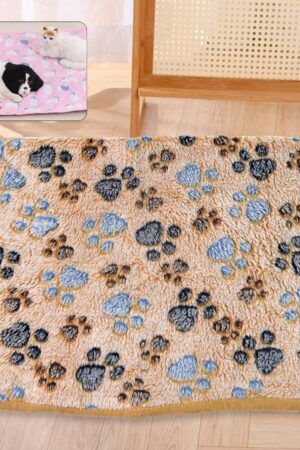 Pet Soft Cat Dog Blanket, Soft Warm Sleep Mat (75×60 Cm / 1 Pc / Mix Color & Design)