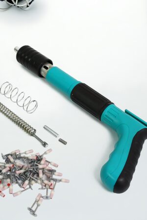 Manual Steel Nails Gun, Nail Wall Fastening Tool with 10 Nails (1 Set)