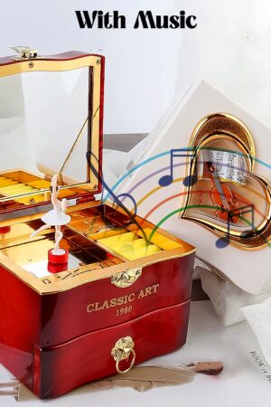 Dancer Ballerina Piano Music Box Hand Crank Music Plastic Box Gift  (1 Pc)