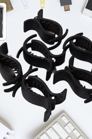 Big Hair Clips for Girls Kids Hair Accessories (6 Pcs Set / Black)