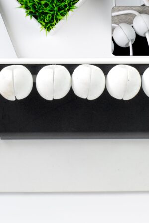 5 Slots Adhesive Desk Cable Cord Holder for Charging Cable (1 Pc / Mix Color)