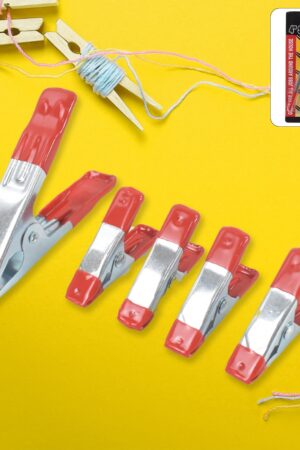 Metal Spring Clamps, Heavy Duty Spring Metal Clips Clamp  (5 Pcs Set)