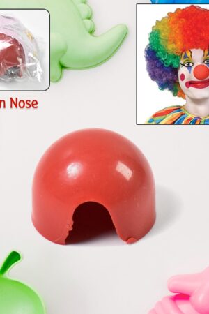 Small Plastic Joker Clown Nose toy (1 Pc / Mix Color & Design)