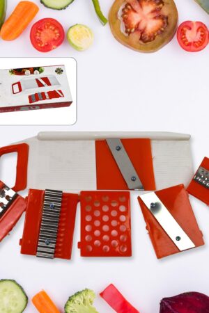 Plastic 6 in 1 Vegetables Slicer, Cutter and Fruit Dicer Grater (1 Set)