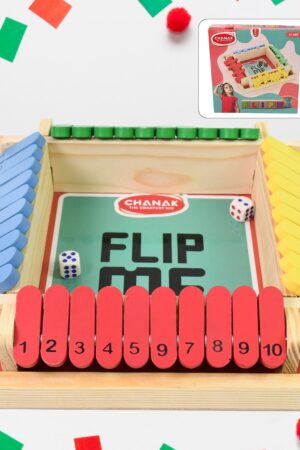 Shut The Box Dice Game, Classic Flip Me Multiplayer Game (1 Set)