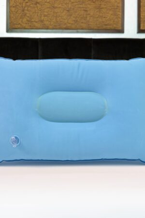 Comfortable Inflating Travel Pillow (34×21 Cm / 1 Pc / Mix Color)