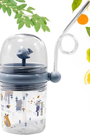 Whale Spray Sippy Cup (1 Pc): Straw, Lid, Spill-Proof, Fun Water Play