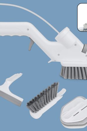 4 in 1 Scrub Brushes for Cleaning 4 Types of Brush Head Replacements (1 Set)