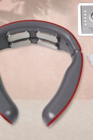 4 Heads Smart Electric Neck and Back Pulse Massager (1 Pc / Mix Design)