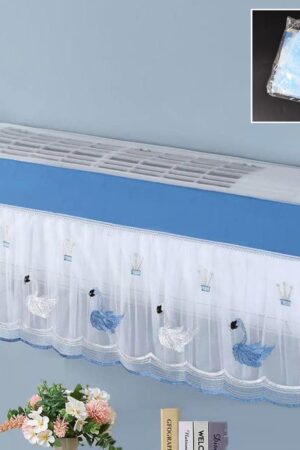 Ac Cover Air Conditioning Dust Cover Folding Designer (Approx 1 Ton / 1 Pc / ac curtain / Mix Design)