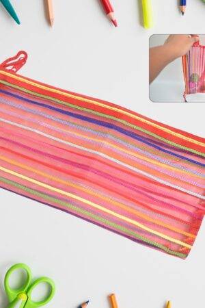 Transparent Zippered Nylon Mesh Multi Purpose Pouch / Purse