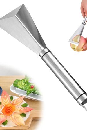 Stainless Steel Fruit Carving Knife - V Shape Channel Knife Tool (1 Pc)