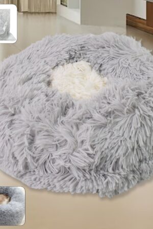 Medium Round Dog Beds for Small, Medium Dogs and Cats (1 Pc)