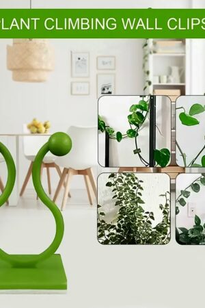 Plant Climbing Wall Fixture Clip Self-Adhesive Hook (100 Pcs Set)