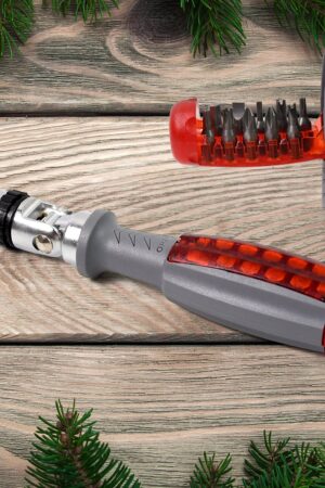 Multi Bits Ratchet Screwdriver Set, Adjustable Angle Two-Way Ratcheting Screwdriver (1 Set)