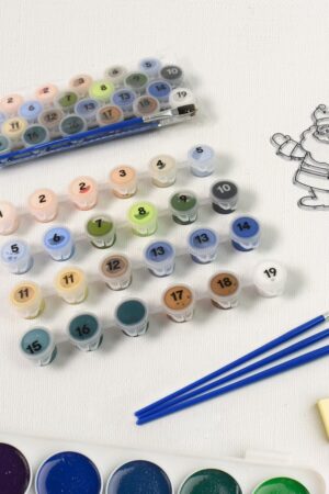 Paint by Number Kits 2 Set 19 Number Color, 6 paint brushes (2 Set)