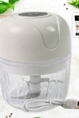 Wireless USB Rechargeable Mini Electric Garlic Machine / Chopper (250Ml)