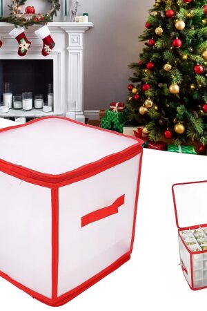 Storage Box Transparent PVC Zipper Sealed Lasting Sock Organizer with Compartment (30×30 CM / Inside Cardboard sheet)