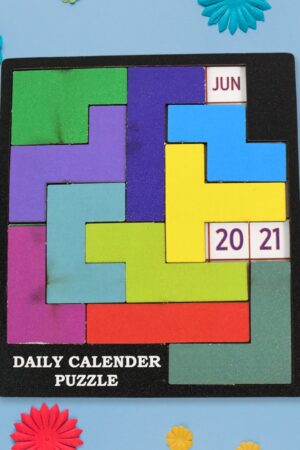 Wooden Daily Calendar Puzzle (Multicolor / 1 Set)