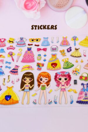 Multipurpose Adhesive 3D Stickers (1 Sheet / 19×15 Cm)