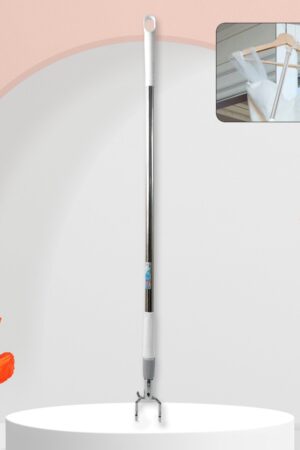 Stainless Steel Telescopic Pole Clothes Hooks Hanger (1 Pc / 155 cm)
