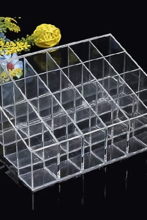 24 Hole Stand Trapezoid Holder Makeup Brushes Set Lipstick Holder Case Tools (1 Pc)