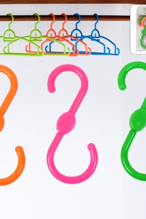 S Shape Plastic Hooks Hanger for Hanging Cloth (3 Pcs Set)