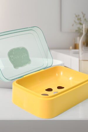 Plastic Soap Dish, Portable Plastic Self Draining Soap Holder (1 Pc / Mix Color)