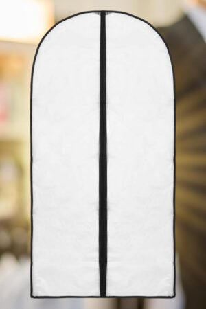 Foldable Non Woven Men's Coat Blazer Suit Cover (80×60 CM / 1 Pc / Black Side Chain Suit Cover)