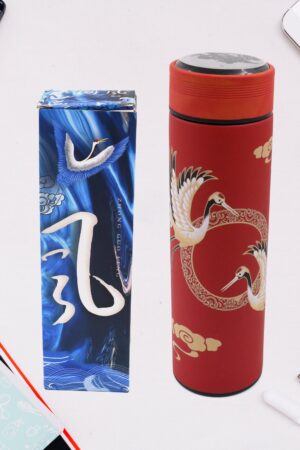 Printed Smart Vacuum Insulated Water Bottle with LED Temperature Display (1 Pc / 500 ML Approx / Multicolor)
