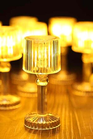 Mini Acrylic LED Desk Lamps Table Lamp Portable Crystal (1 Pc / Small)