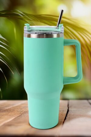 1200 ML Insulated Tumbler with Lid and Straw, Thermal Cope Beer Quencher (1200ml / 1 Pc / Mix Color)