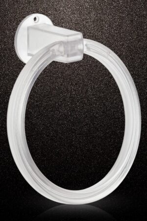 Unbreakable ABS Round Towel Ring Wall Mounted Stand / Holder (1 Pc)