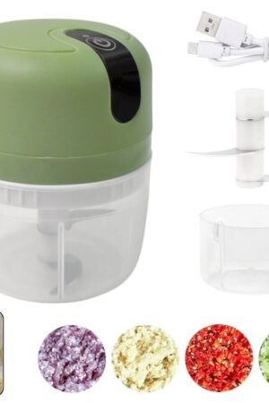 Wireless USB Rechargeable Mini Electric Garlic Machine / Chopper 3 Blades (250Ml)