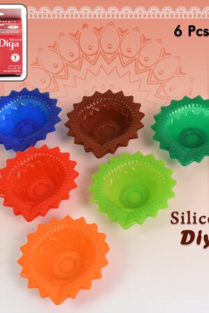 Silicone Diya for Diwali Attractive Design Colourful Diya Combo (6 Pcs Set)