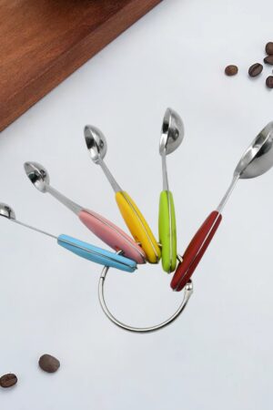 Measuring Cups and Spoons Stackable Set with Silicone Handle(5 Pc Set)